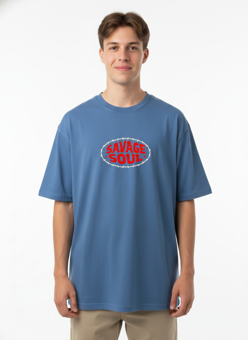 Men Oversized Cotton Printed T-Shirt