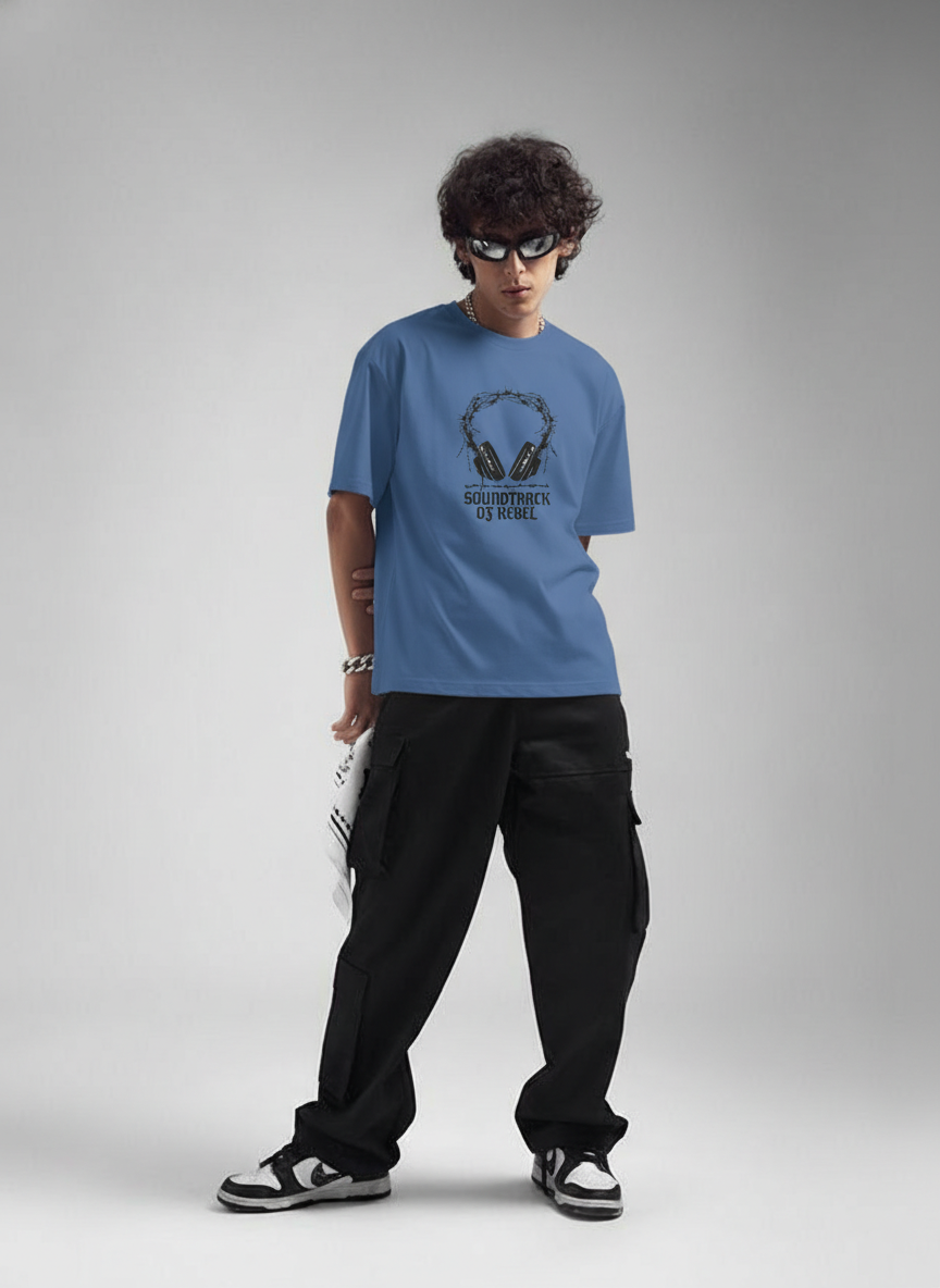 Men Oversized Cotton Printed T-Shirt
