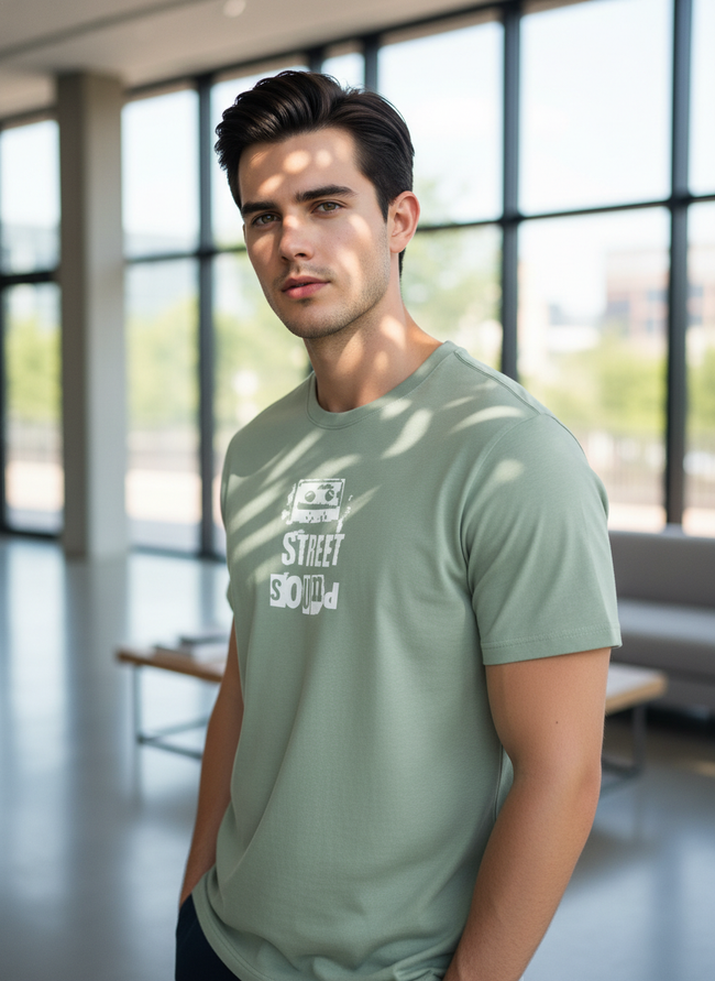 Men Regular Pure Cotton Printed T-Shirt