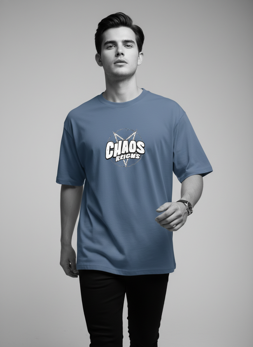 Men Oversized Cotton Printed T-Shirt
