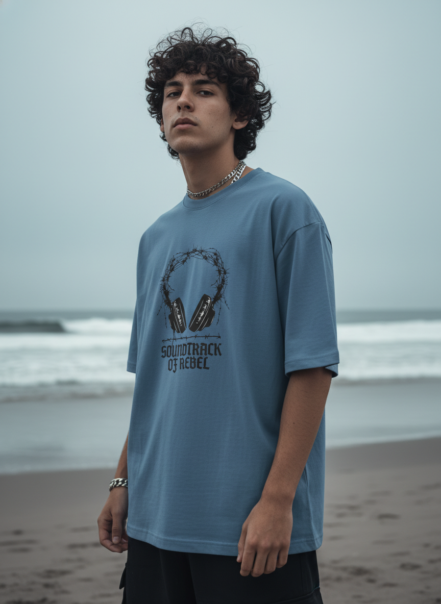 Men Oversized Cotton Printed T-Shirt
