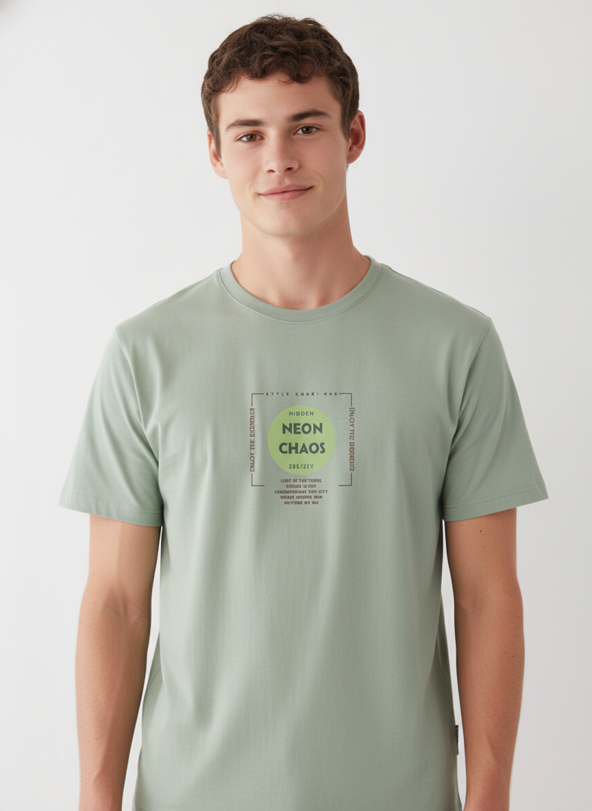 Men Regular Pure Cotton Printed T-Shirt