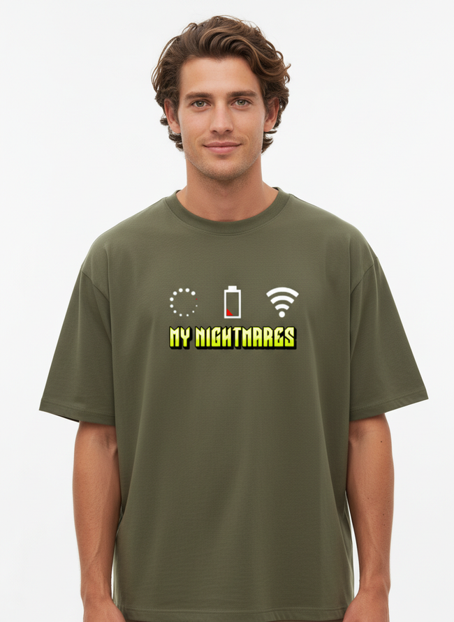 Men Oversized Cotton Printed T-Shirt