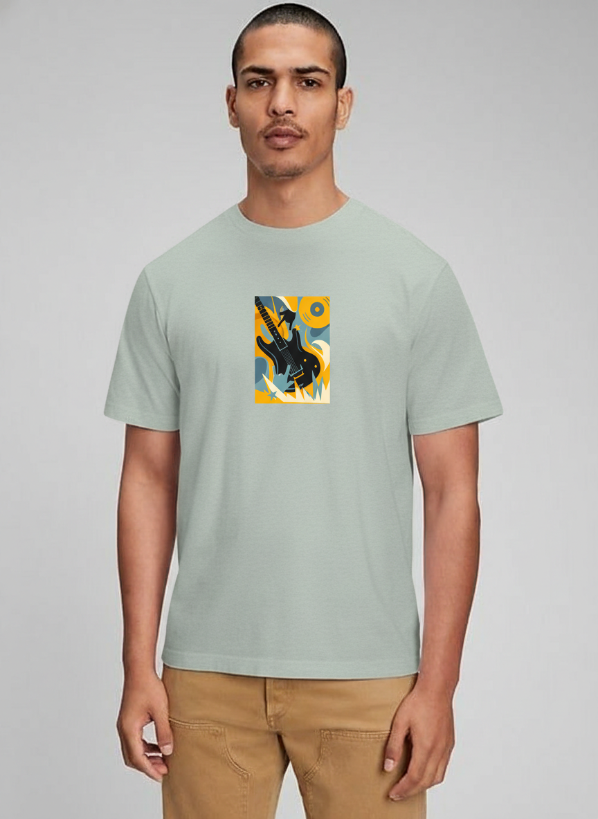 Men Regular Pure Cotton Printed T-Shirt