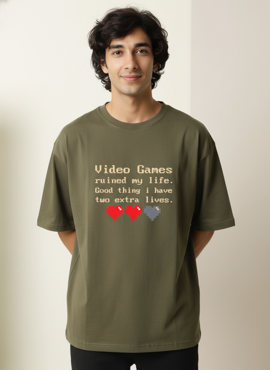 Men Oversized Cotton Printed T-Shirt