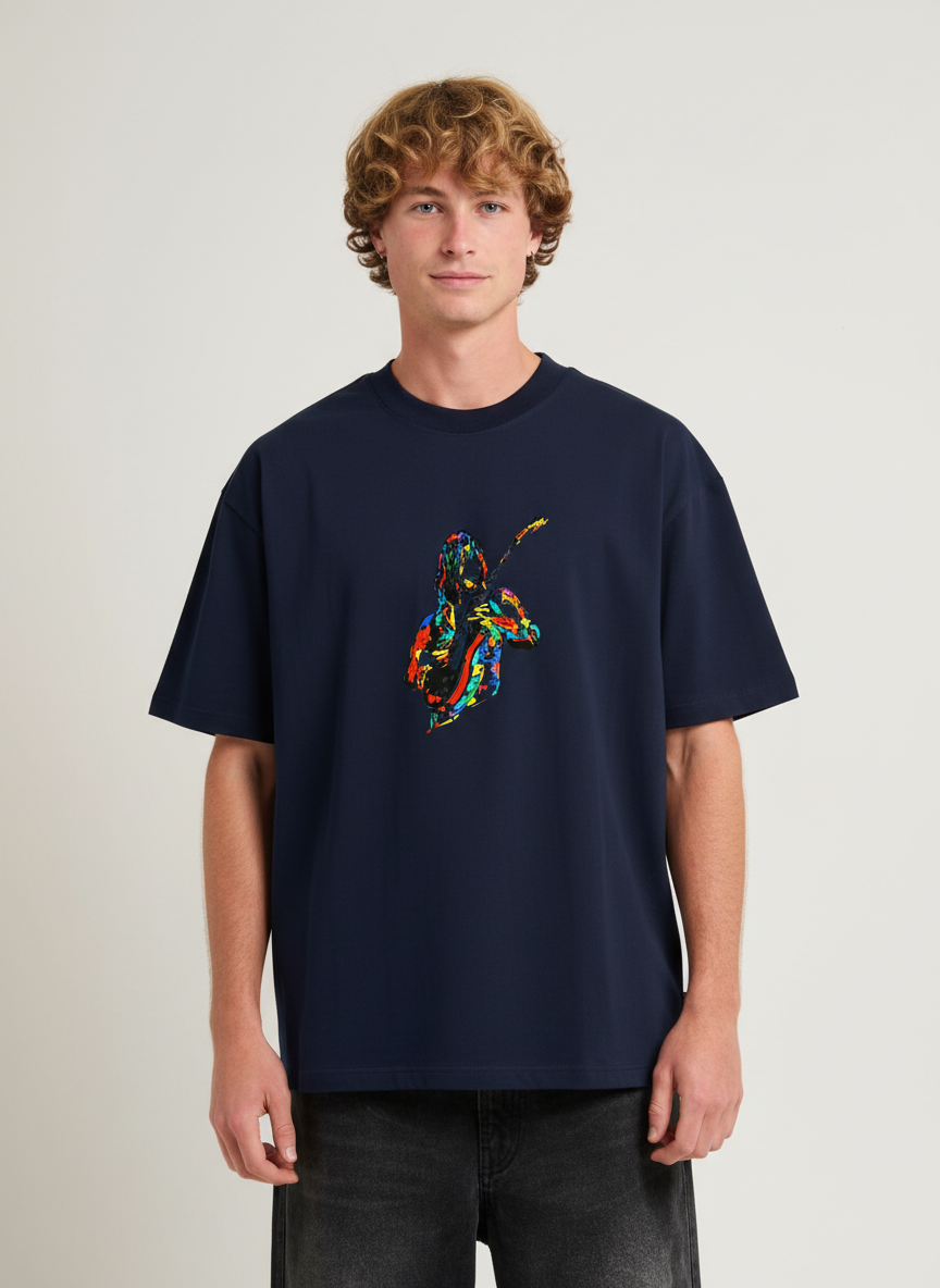 Men Oversized Cotton Printed T-Shirt