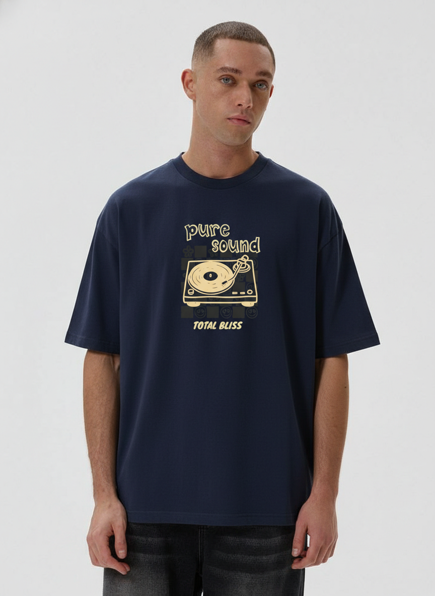 Men Oversized Cotton Printed T-Shirt