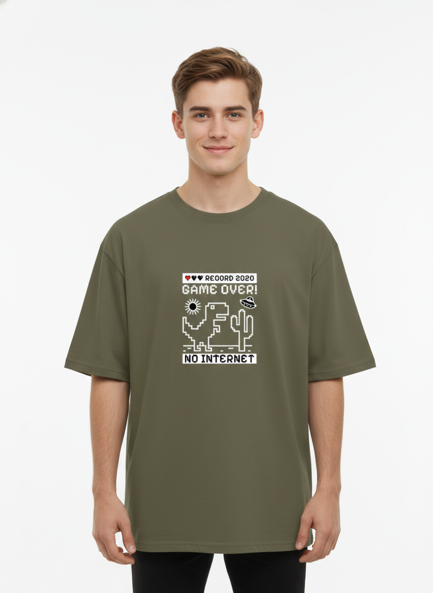 Men Oversized Cotton Printed T-Shirt