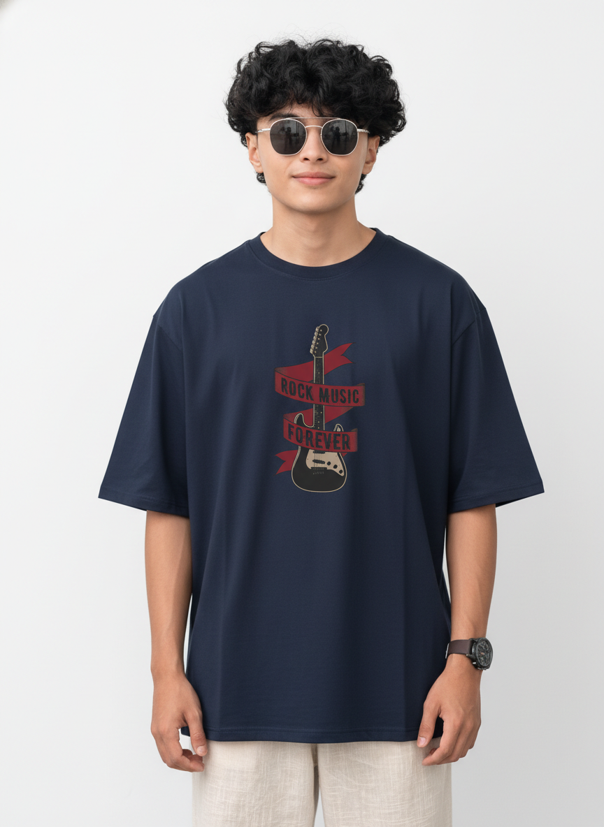 Men Oversized Cotton Printed T-Shirt