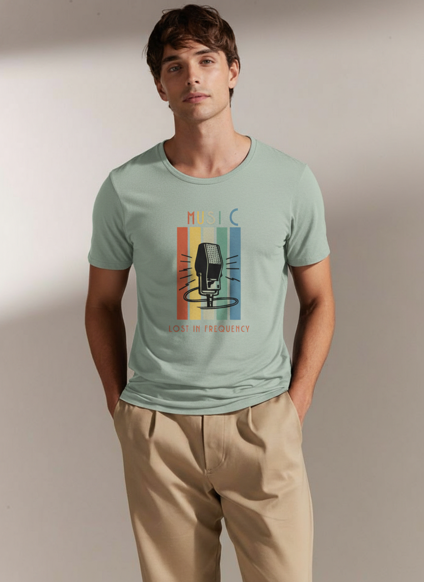 Men Regular Pure Cotton Printed T-Shirt