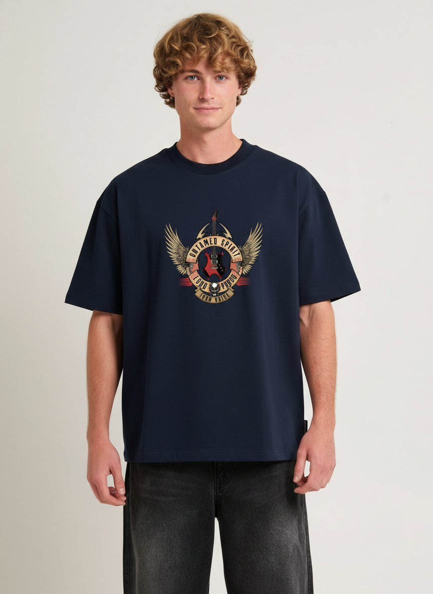 Men Oversized Cotton Printed T-Shirt