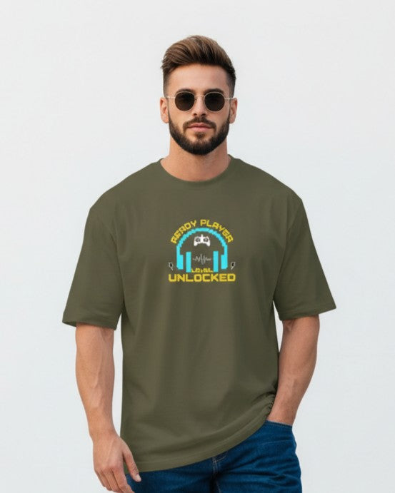 Men Oversized Cotton Printed T-Shirt