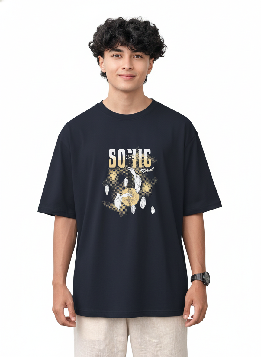 Men Oversized Cotton Printed T-Shirt