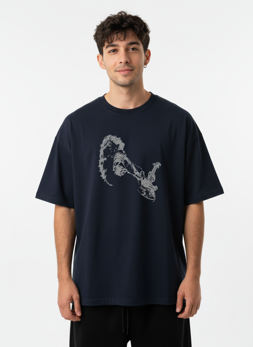 Men Oversized Cotton Printed T-Shirt