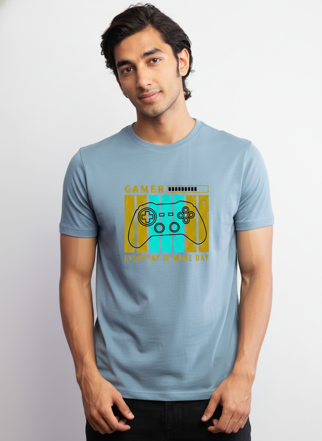 Men Regular Pure Cotton Printed T-Shirt