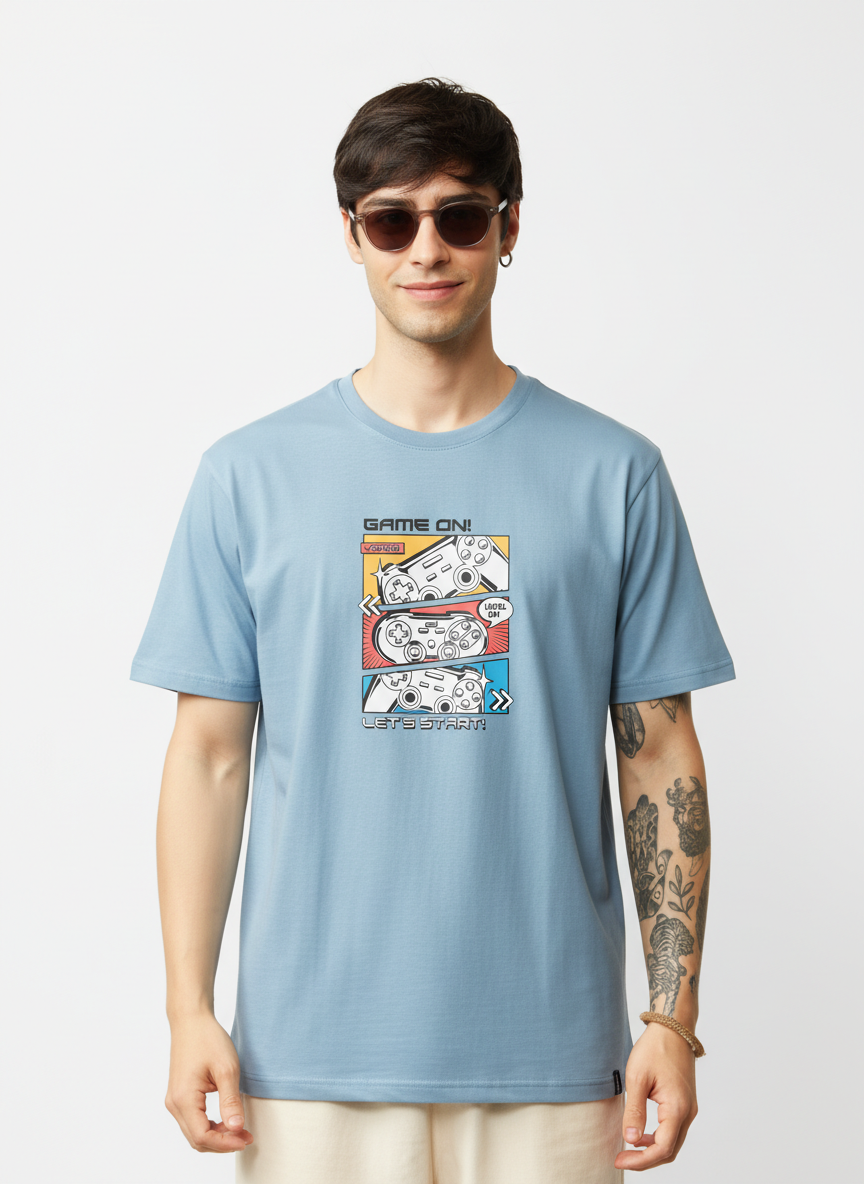 Men Regular Pure Cotton Printed T-Shirt