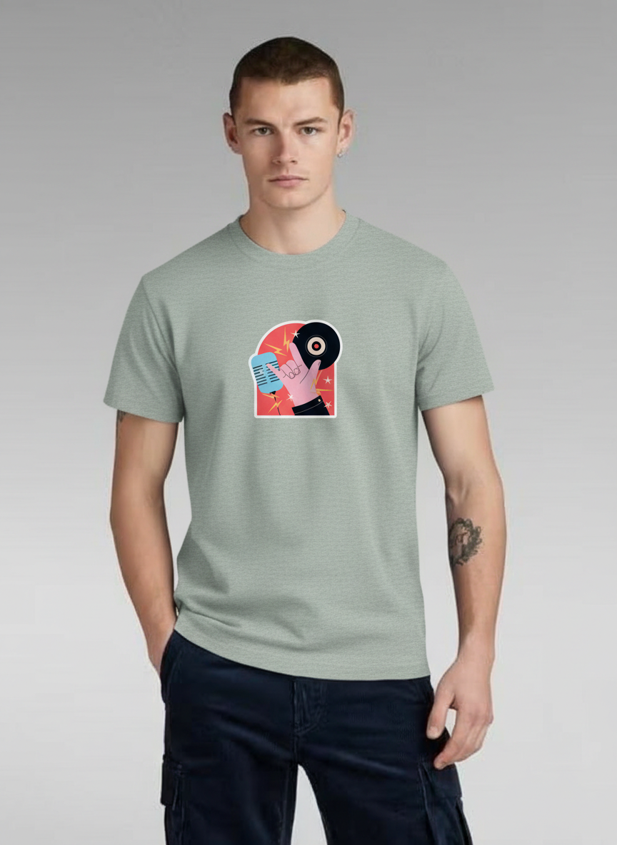 Men Regular Pure Cotton Printed T-Shirt