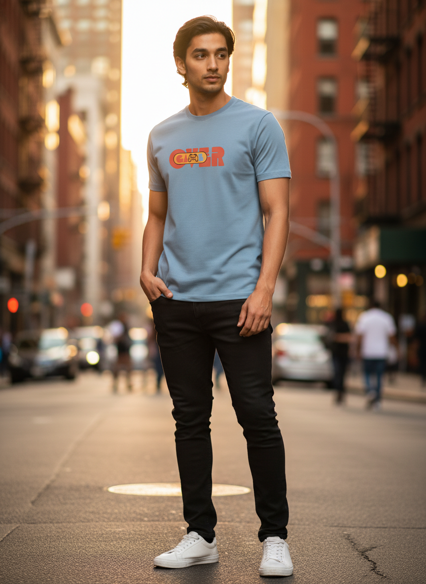 Men Regular Pure Cotton Printed T-Shirt