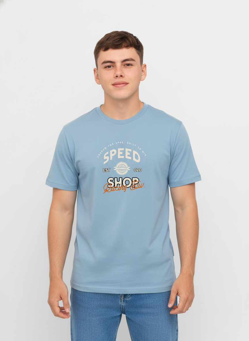 Men Regular Pure Cotton Printed T-Shirt