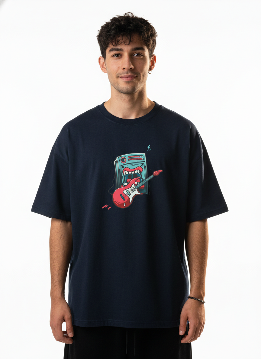 Men Oversized Cotton Printed T-Shirt