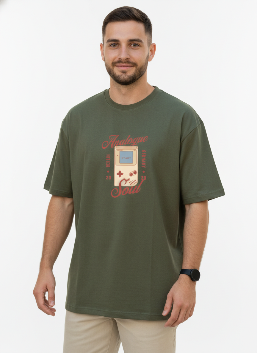 Men Oversized Cotton Printed T-Shirt