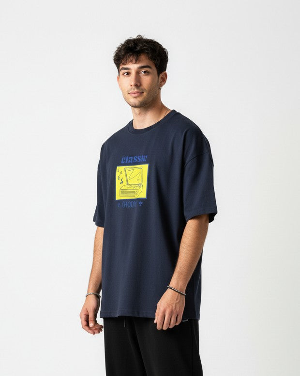 Men Oversized Cotton Printed T-Shirt