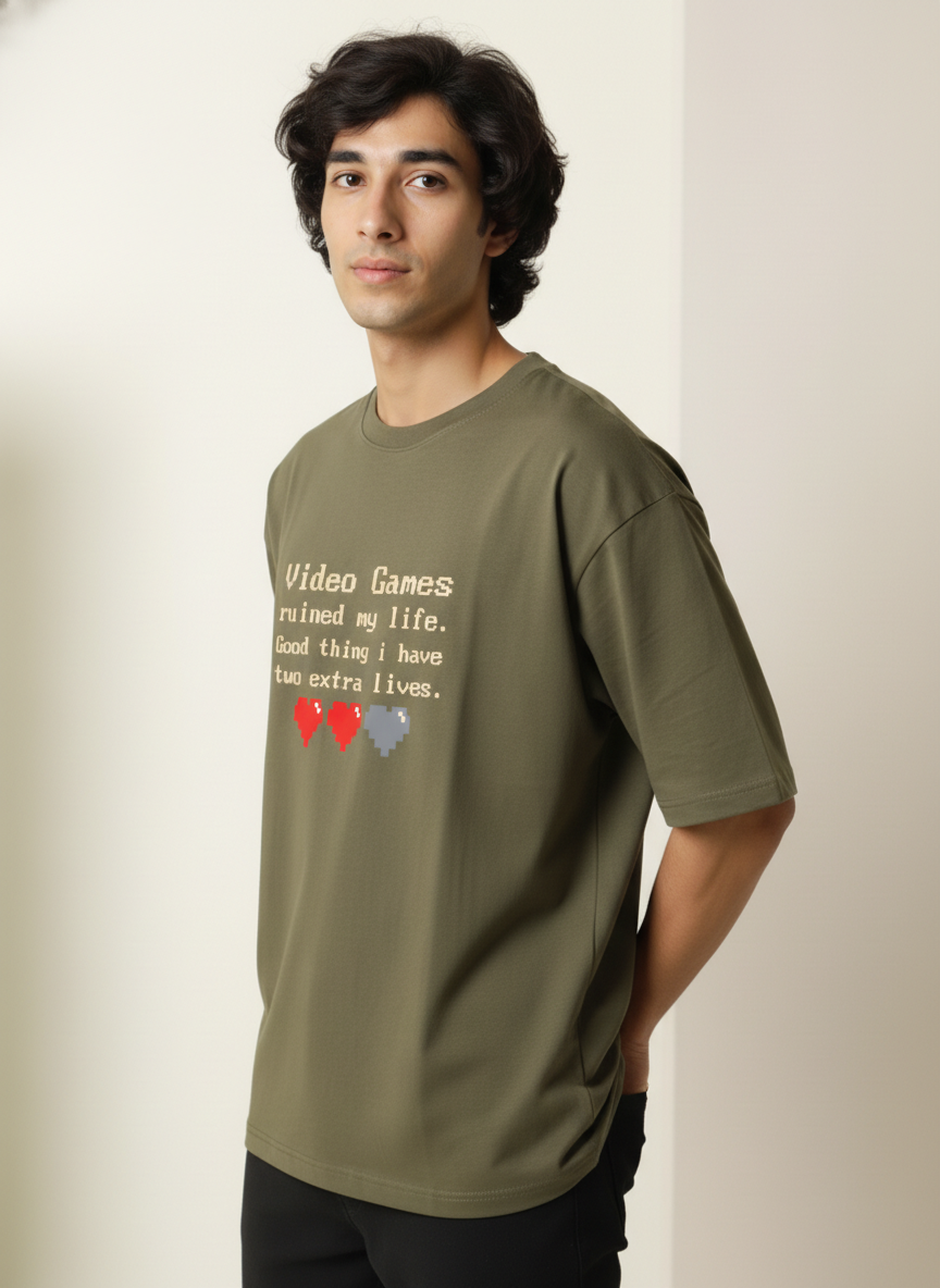 Men Oversized Cotton Printed T-Shirt