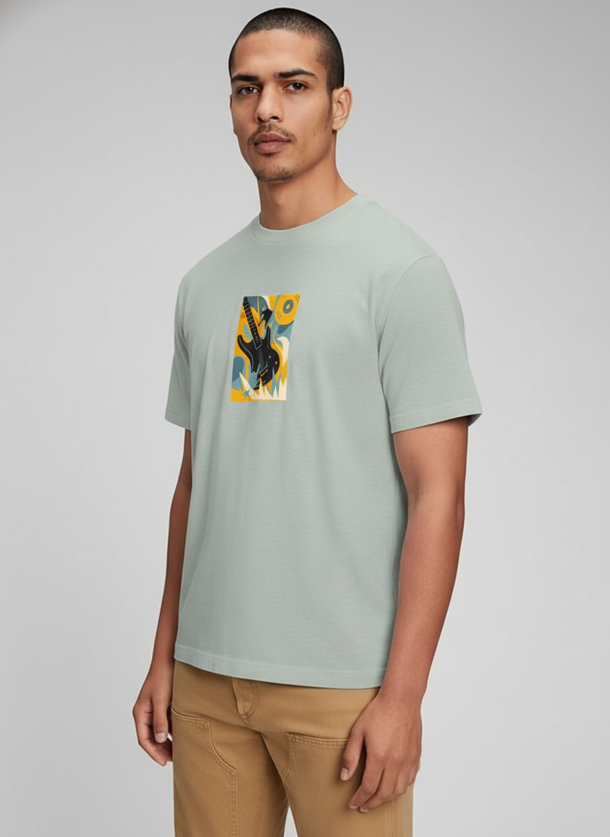 Men Regular Pure Cotton Printed T-Shirt