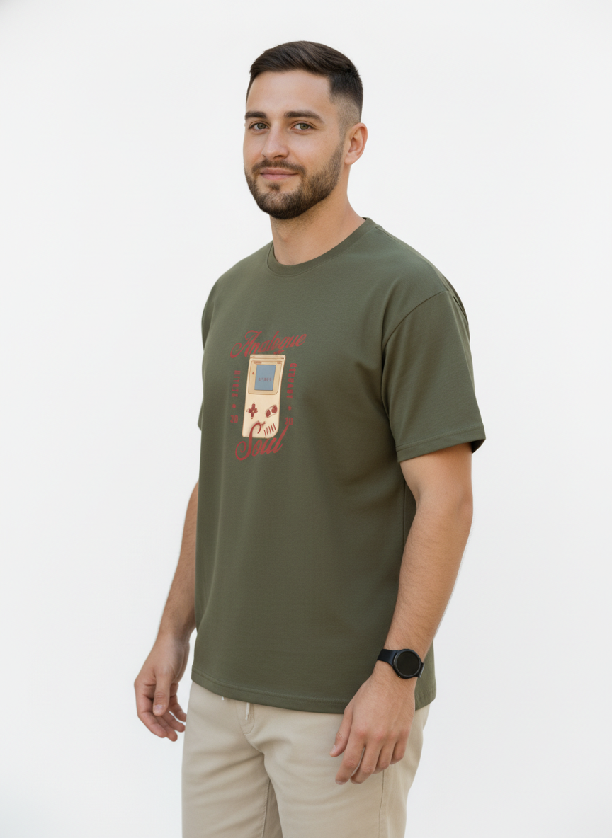 Men Oversized Cotton Printed T-Shirt