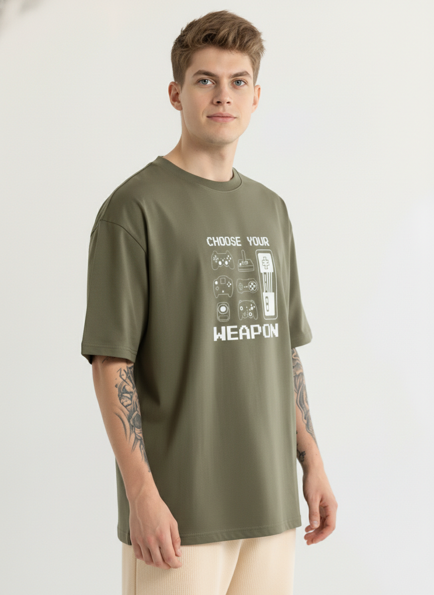Men Oversized Cotton Printed T-Shirt