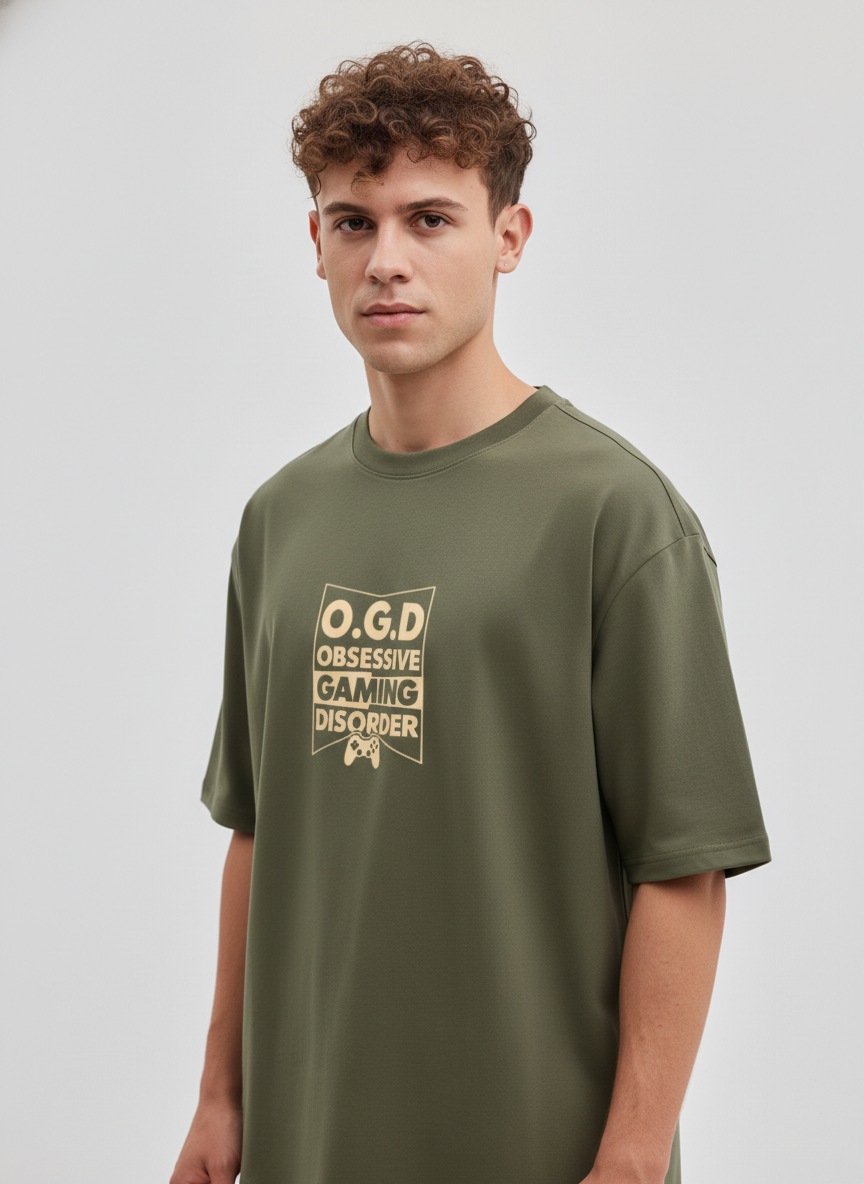 Men Oversized Cotton Printed T-Shirt