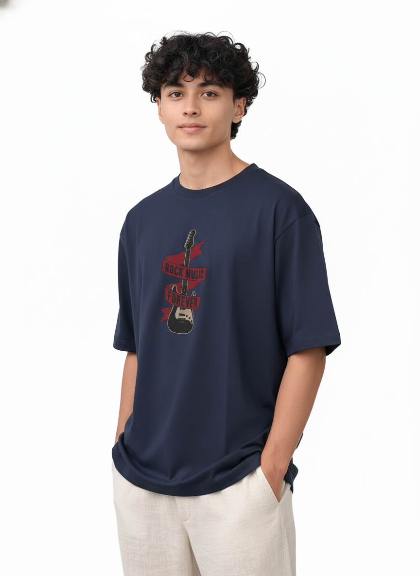 Men Oversized Cotton Printed T-Shirt