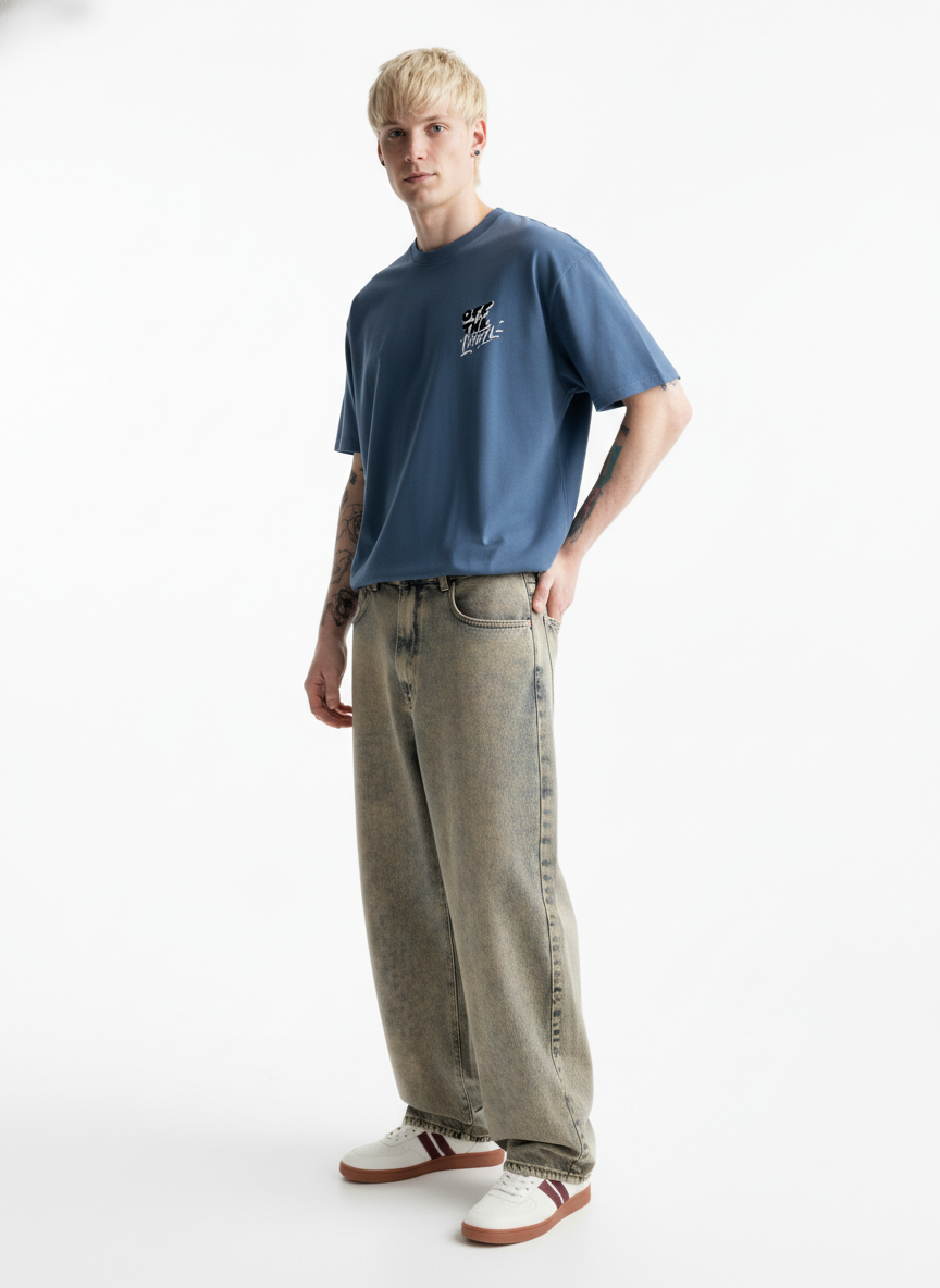 Men Oversized Cotton Printed T-Shirt