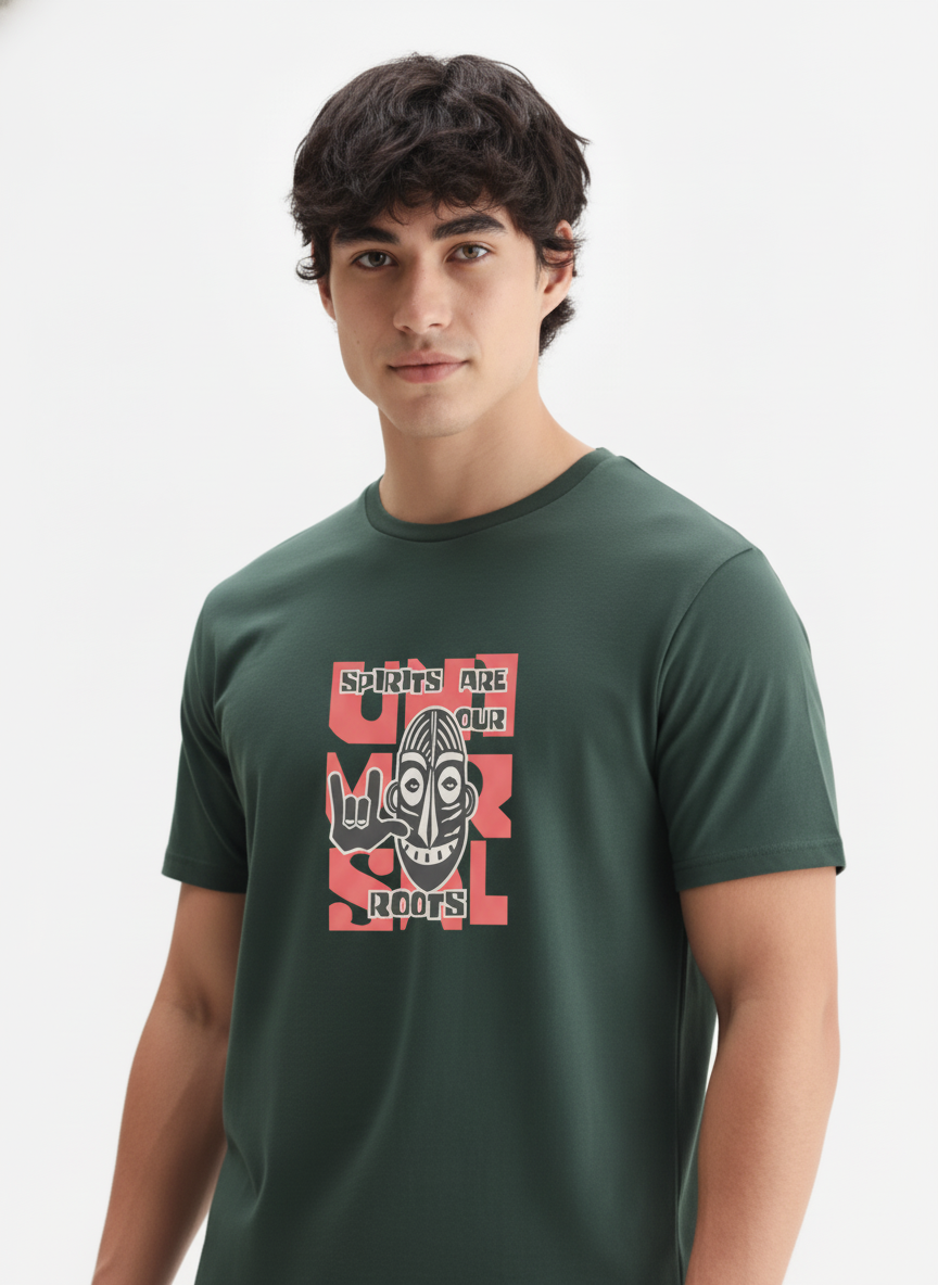 Men Cotton Tribal T-Shirt