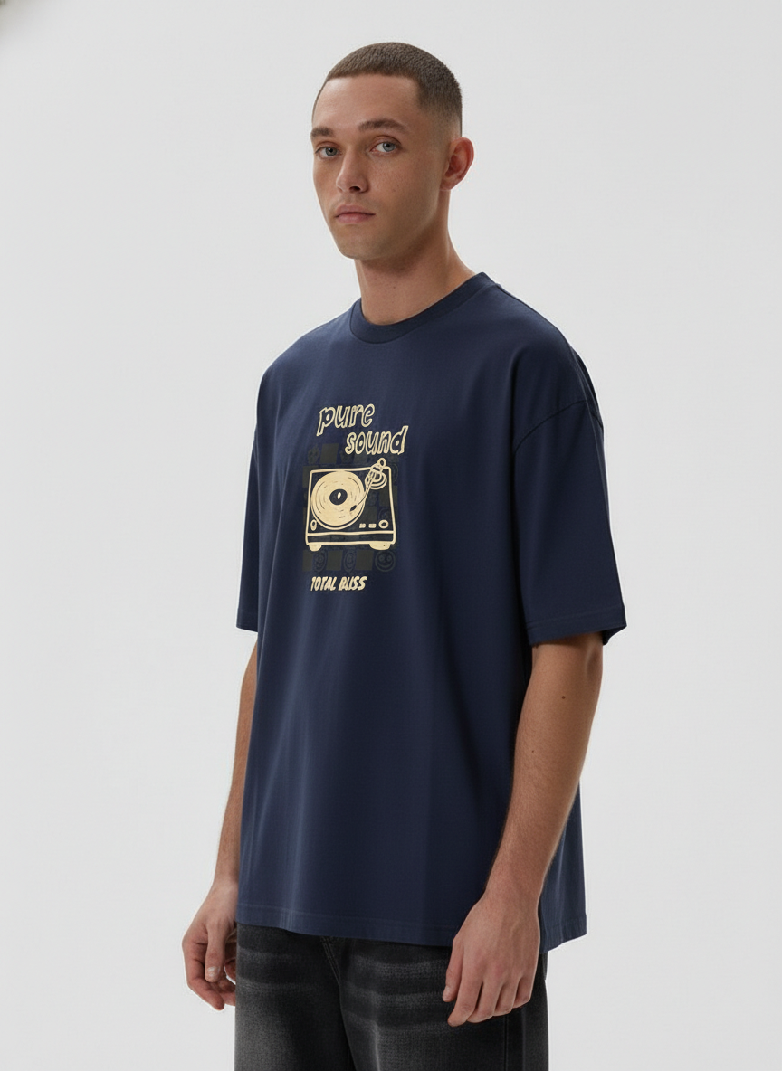 Men Oversized Cotton Printed T-Shirt