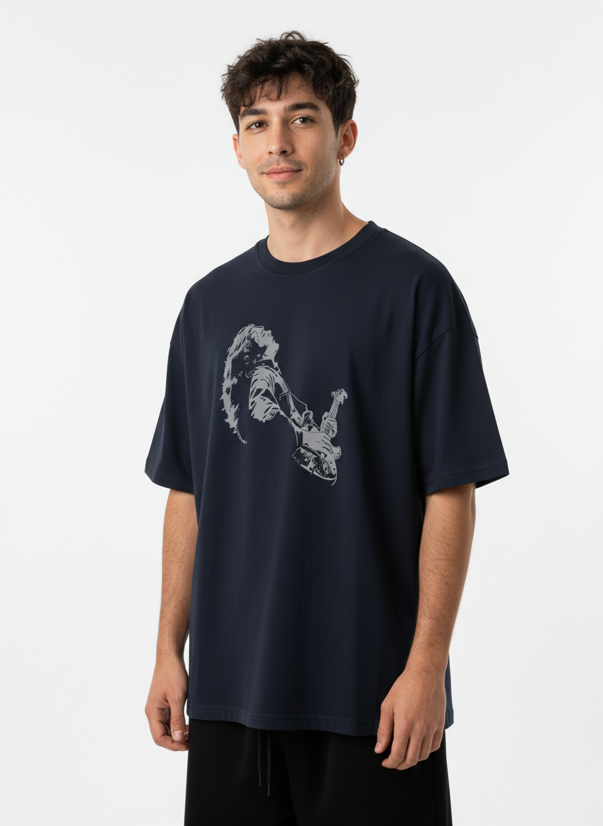 Men Oversized Cotton Printed T-Shirt