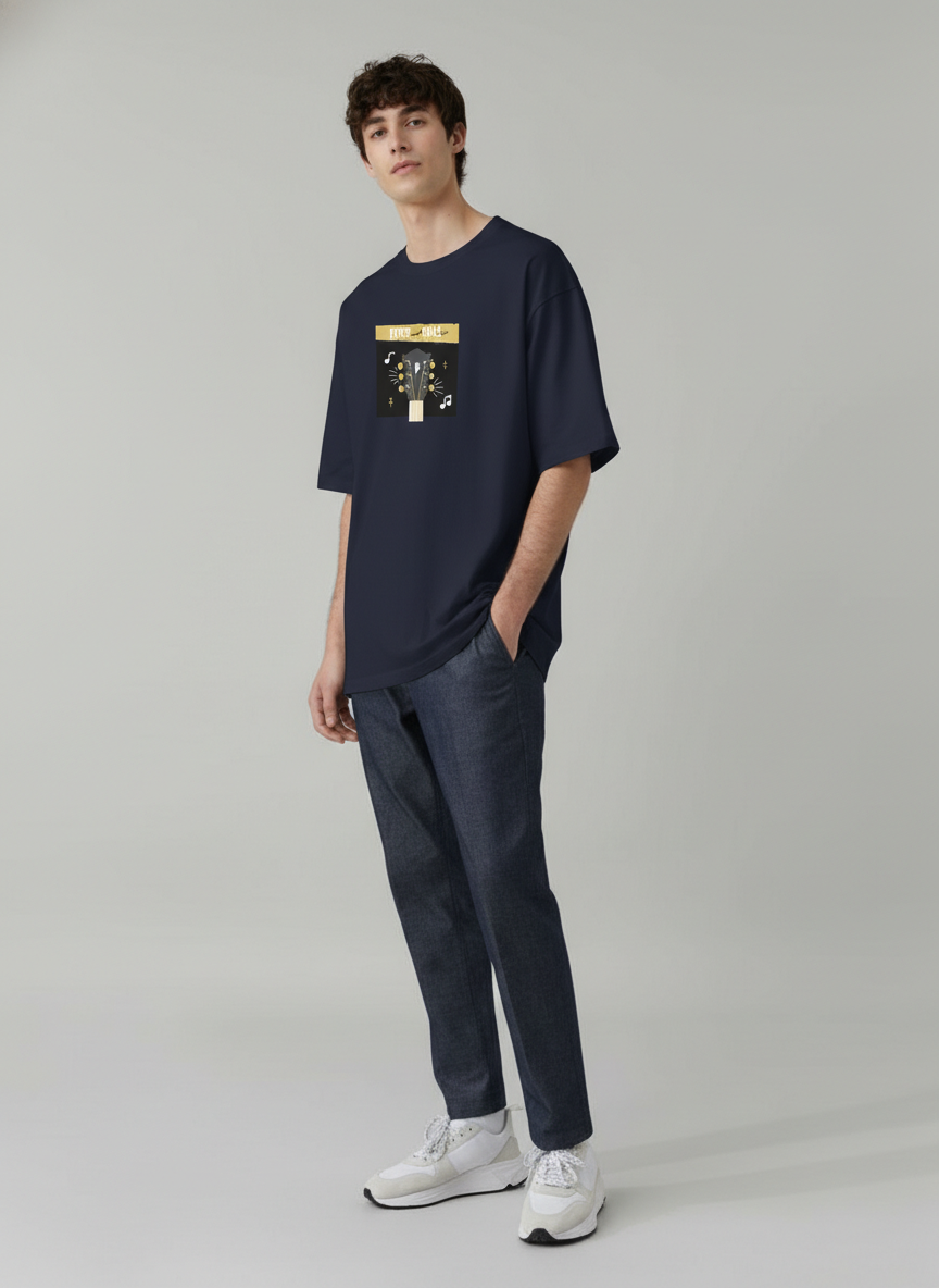 Men Oversized Cotton Printed T-Shirt