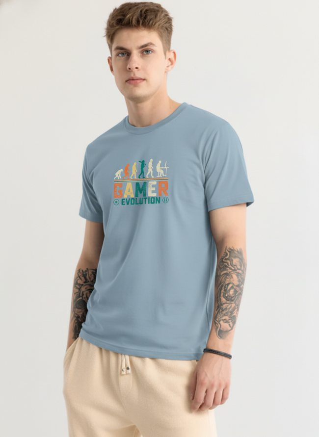 Men Regular Pure Cotton Printed T-Shirt