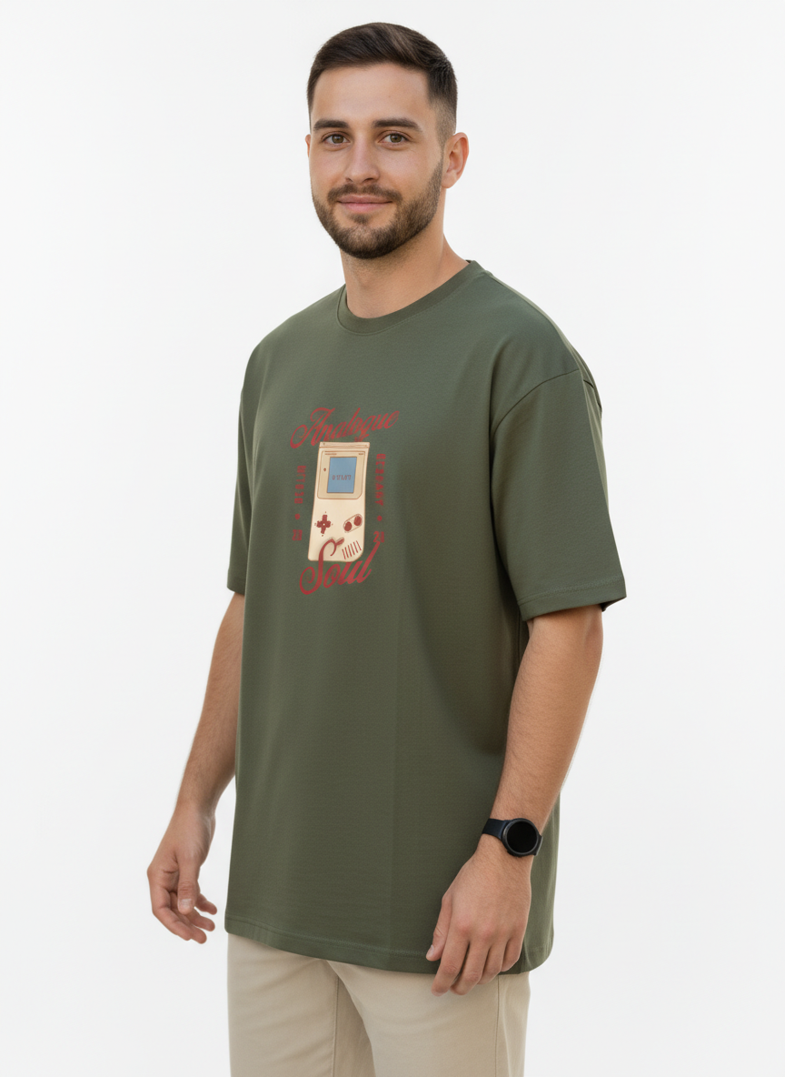 Men Oversized Cotton Printed T-Shirt