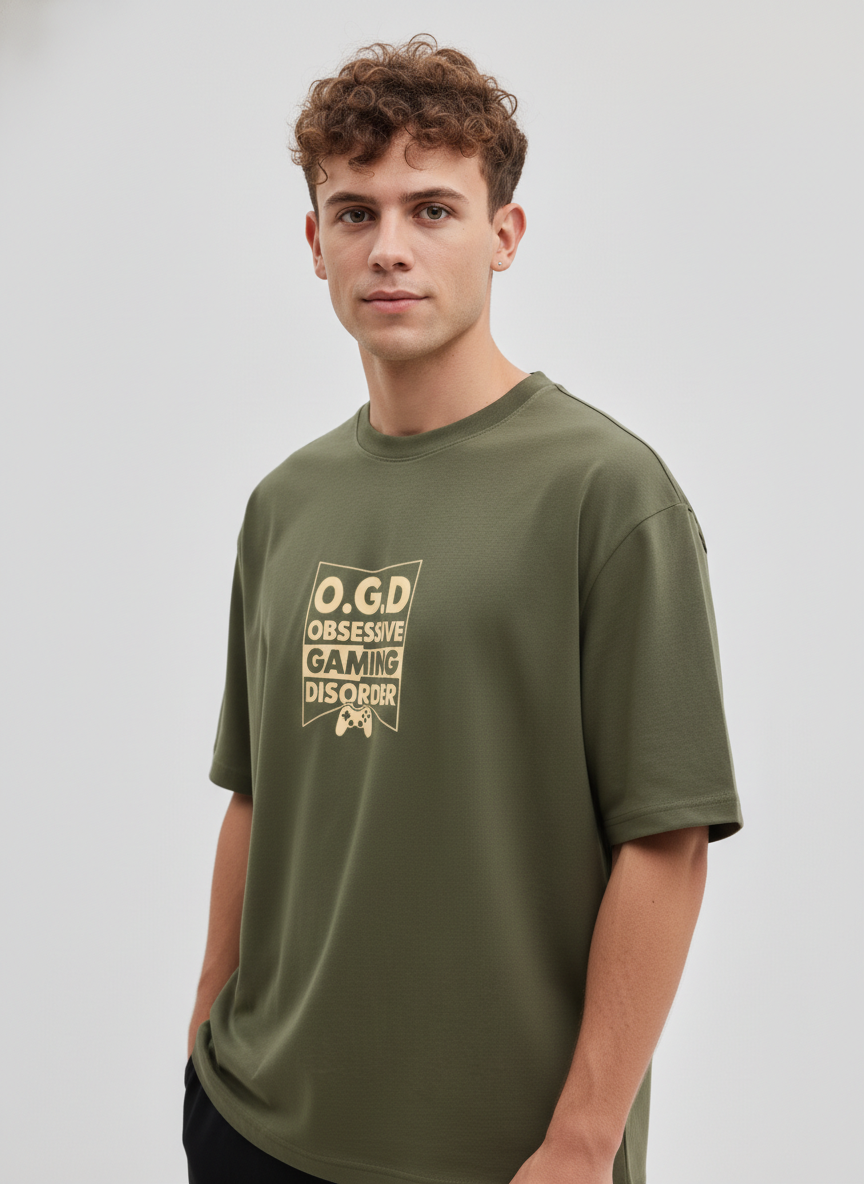 Men Oversized Cotton Printed T-Shirt