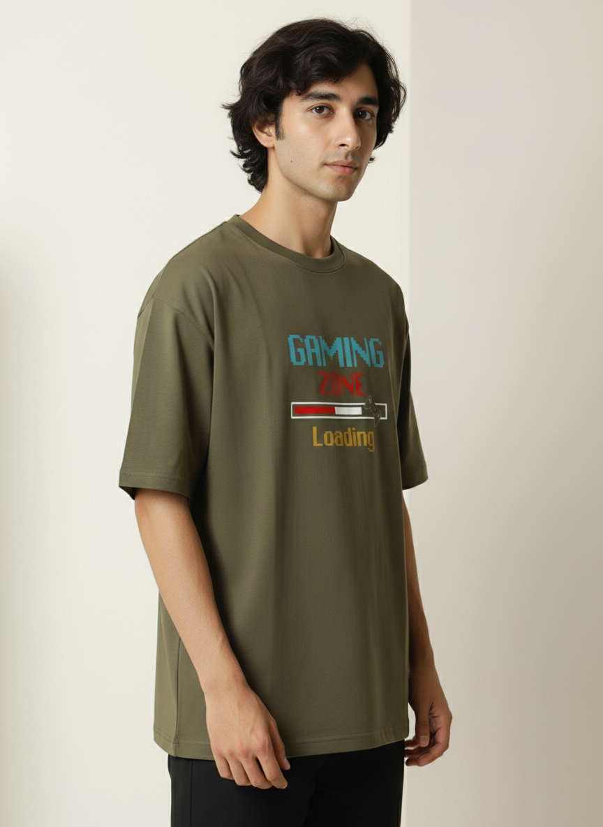 Men Oversized Cotton Printed T-Shirt