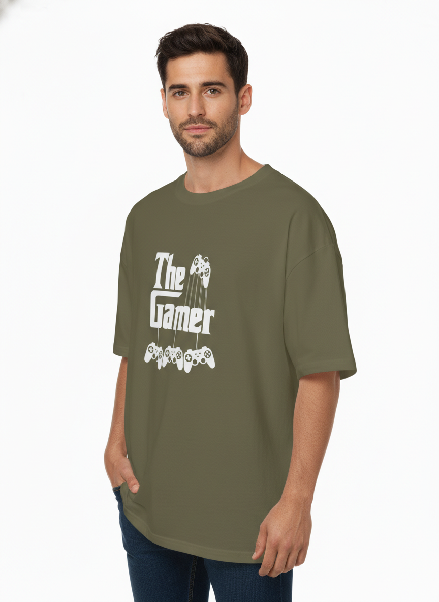 Men Oversized Cotton Printed T-Shirt