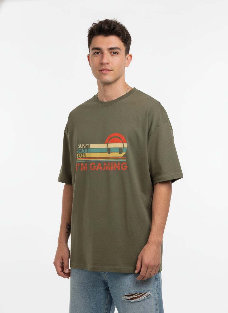 Men Oversized Cotton Printed T-Shirt