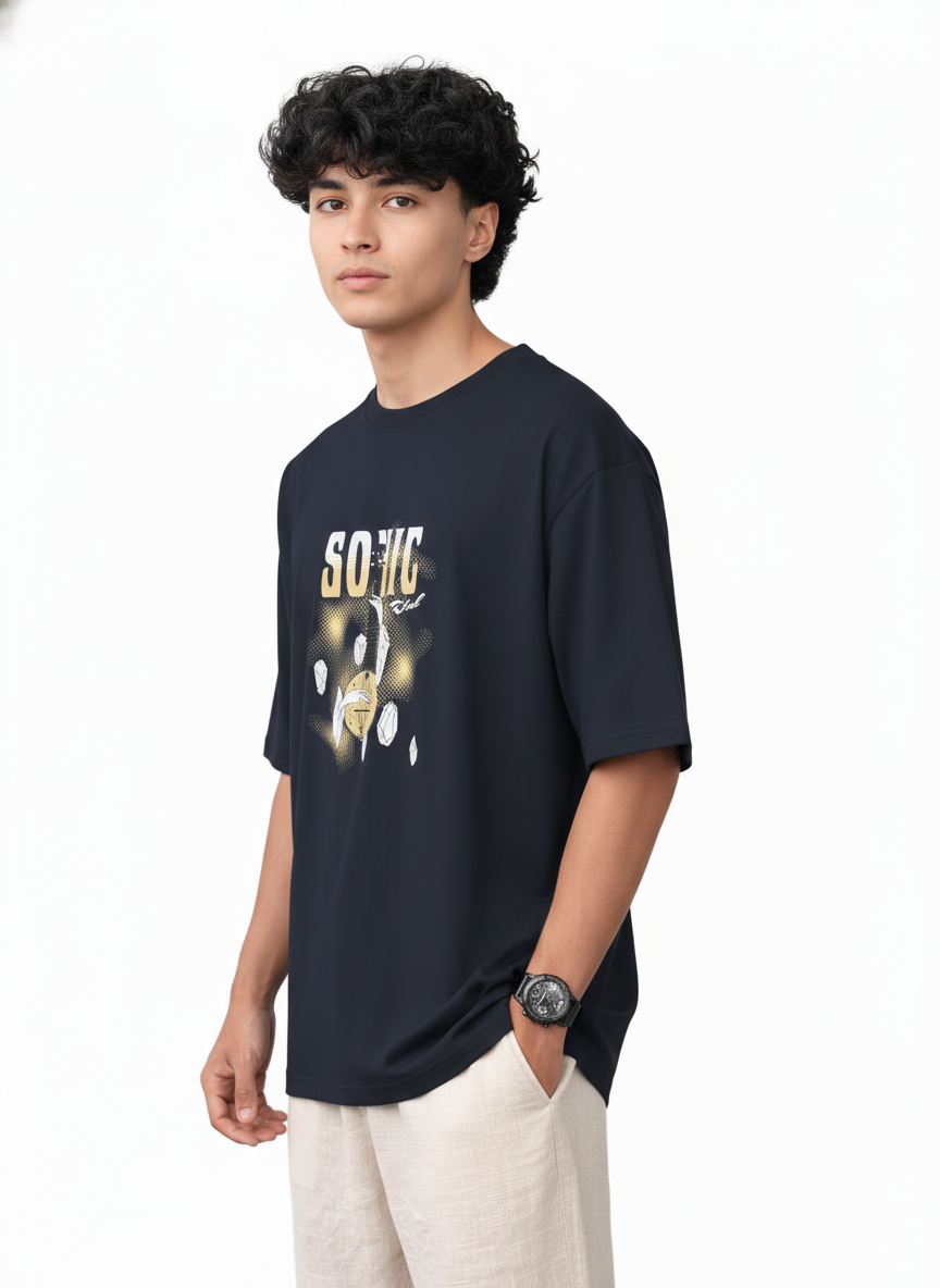 Men Oversized Cotton Printed T-Shirt