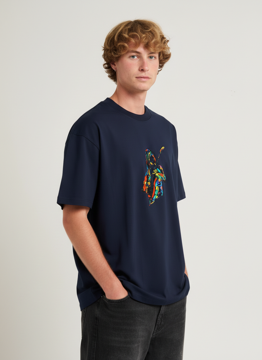 Men Oversized Cotton Printed T-Shirt