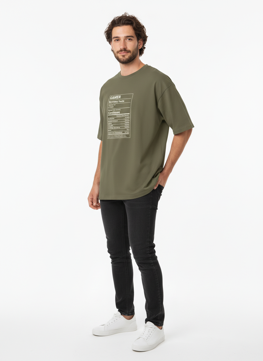 Men Oversized Cotton Printed T-Shirt