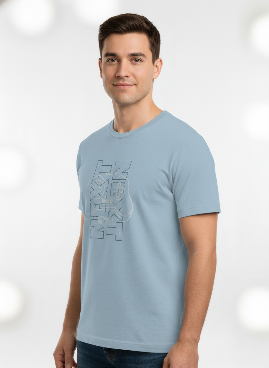 Men Regular Pure Cotton Printed T-Shirt