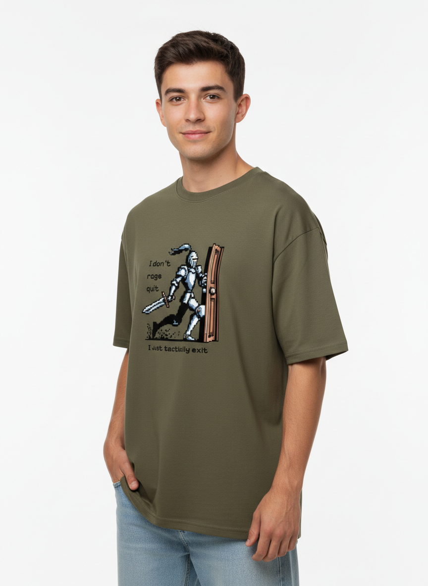 Men Oversized Cotton Printed T-Shirt