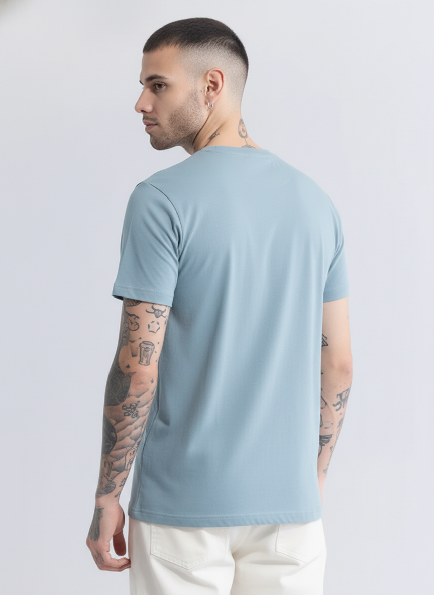 Men Regular Pure Cotton Printed T-Shirt