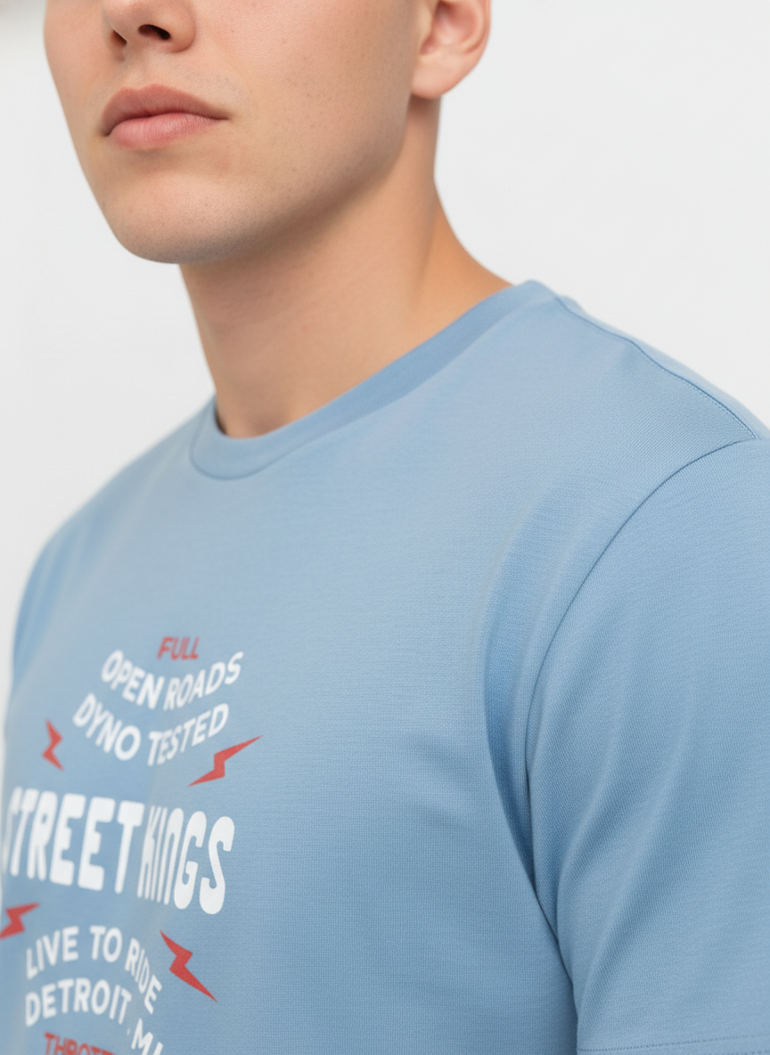 Men Regular Pure Cotton Printed T-Shirt